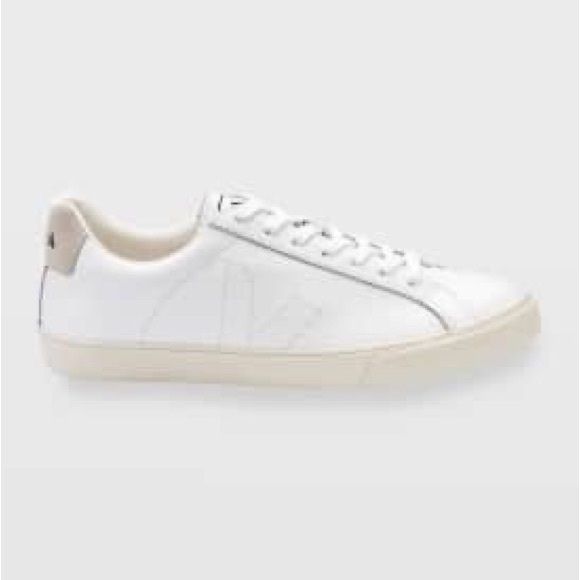 Veja Shoes - Veja Esplar Leather Logo White Sneakers Womens Size 7